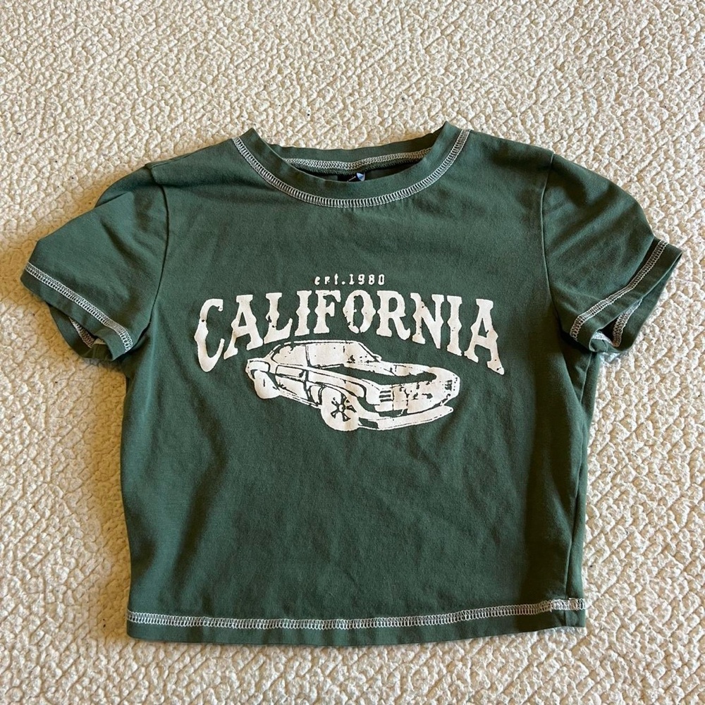 Green California Kids T-Shirt